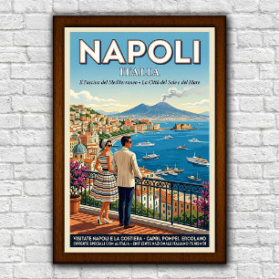 Reiseplakat aus dem Italien des 1960er Jahre, Neap Poster