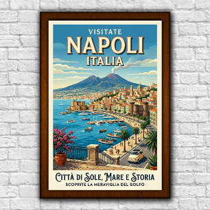 Reiseplakat aus dem Italien des 1960er Jahre, Neap Poster