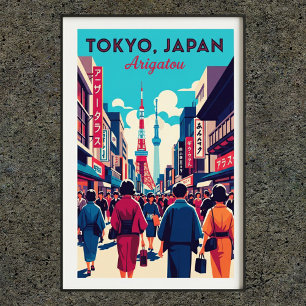 Reiseplakat aus dem Tokio der 1960er Jahre Poster