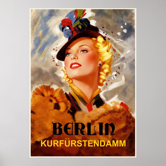 Reiseplakat Berlin Kurfürstendamm Poster (Vorne)