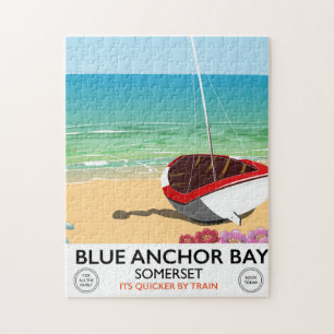 Reiseplakat Blue Anchor Bay Somerset