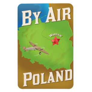 Reiseplakat 'By Air To Poland' Magnet