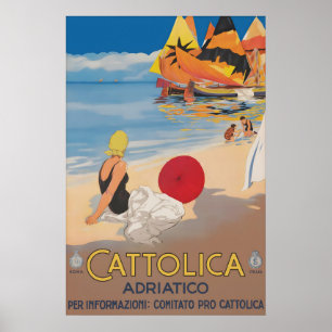 Reiseplakat Cattolica Italien Adriatisches Meer Vi Poster