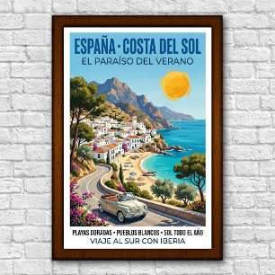 Reiseplakat Costa del Sol, Spanien, 1960er Jahre i Poster