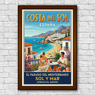 Reiseplakat Costa del Sol, Spanien, 1960er Jahre Poster