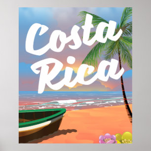 Reiseplakat Costa Rica Beach Poster