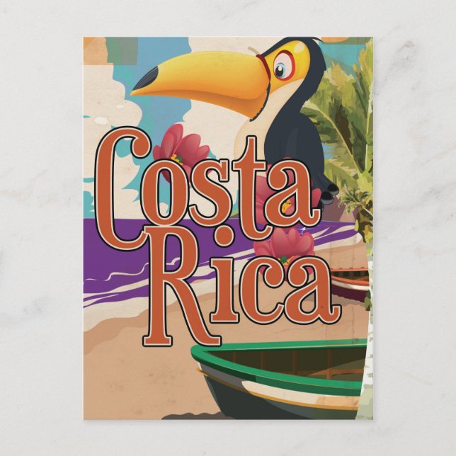Reiseplakat Costa Rica Postkarte (Vorderseite)