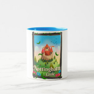 Reiseplakat der Burg Nottingham Zweifarbige Tasse