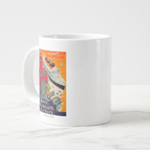 Reiseplakat der französischen Linie, Havre nach P Jumbo-Tasse