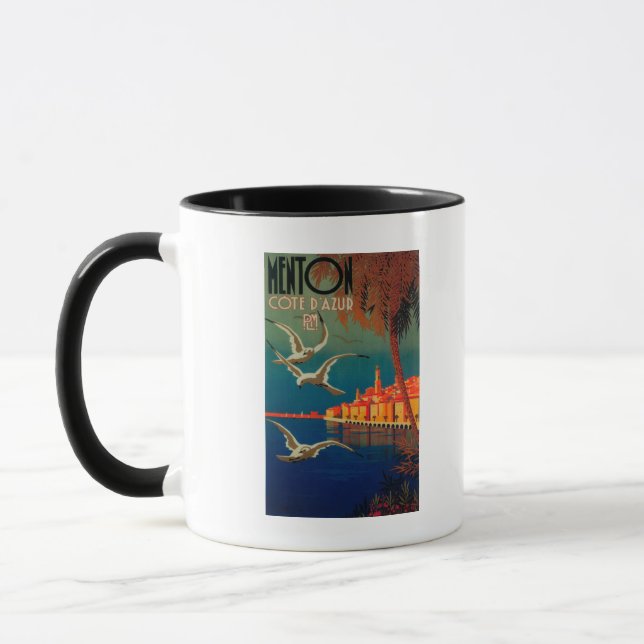 Reiseplakat der französischen Riviera # 1 Tasse (Links)