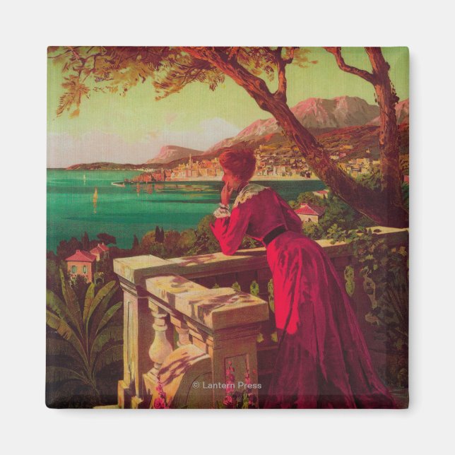 Reiseplakat der französischen Riviera Nr. 2 Magnet (Vorne)