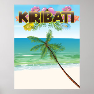Reiseplakat der Insel Kiribati Poster
