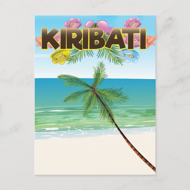 Reiseplakat der Insel Kiribati Postkarte (Vorderseite)