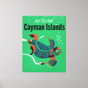 Reiseplakat der Kaimaninseln Leinwanddruck