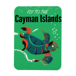 Reiseplakat der Kaimaninseln Magnet