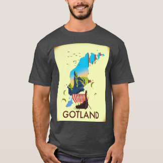 Reiseplakat der schwedischen Insel Gotland T-Shirt