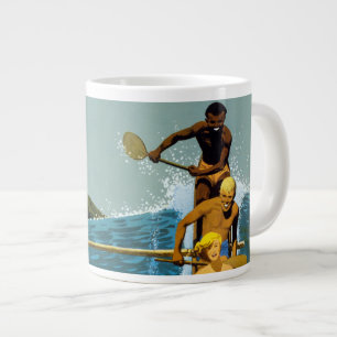 Reiseplakat der United Air Lines nach Hawaii Jumbo-Tasse
