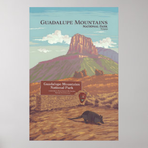 Reiseplakat des Guadalupe-Mountains-Nationalparks Poster