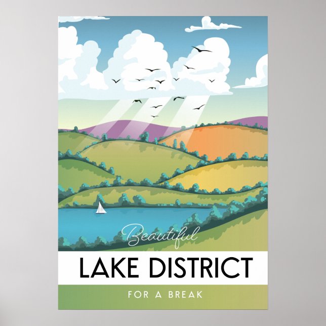 Reiseplakat des Lake District. Poster (Vorne)
