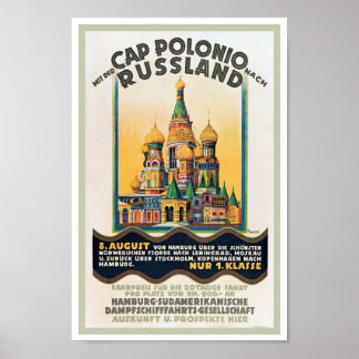 Reiseplakat Deutschland nach Russland um 1930 Poster