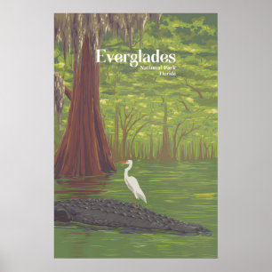 Reiseplakat Everglades Nationalpark Poster