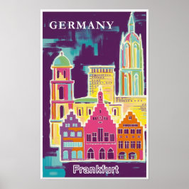 Reiseplakat Frankfurt, Deutschland Poster
