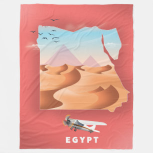 Reiseplakat für Ägypten Fleecedecke