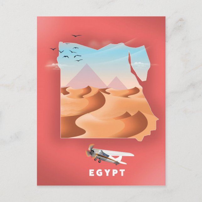 Reiseplakat für Ägypten Postkarte (Vorderseite)