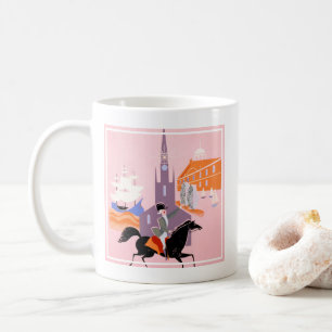 Reiseplakat für Allegheny Airlines nach Boston Kaffeetasse