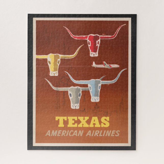 Reiseplakat für American Airlines nach Texas (Vertikal)