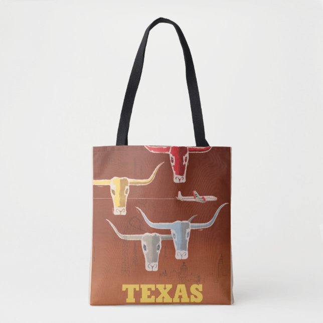 Reiseplakat für American Airlines nach Texas Tasche (Vorderseite)