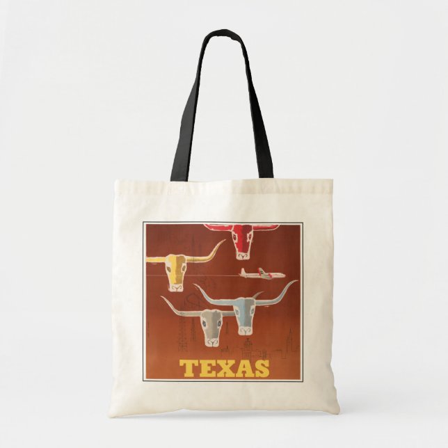 Reiseplakat für American Airlines nach Texas Tragetasche (Vorne)