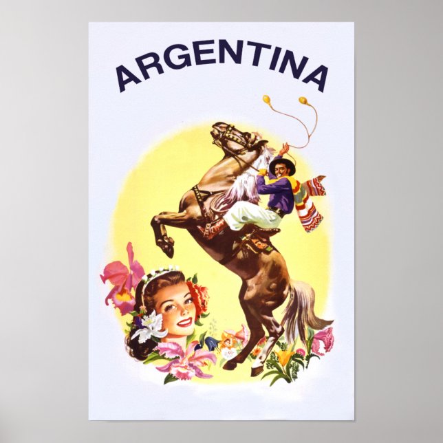 Reiseplakat für Argentinien Poster (Vorne)