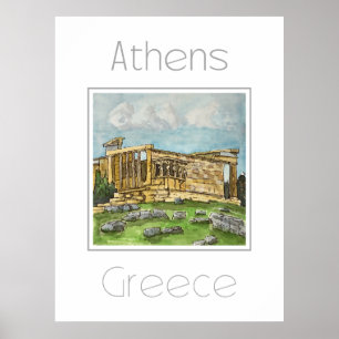 Reiseplakat für Athen - Griechenland Poster