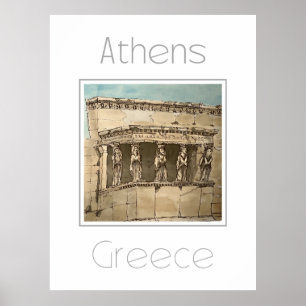 Reiseplakat für Athen - Griechenland Poster