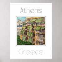 Reiseplakat für Athen - Griechenland
