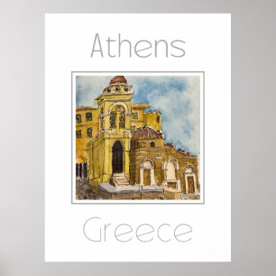 Reiseplakat für Athen - Griechenland Poster