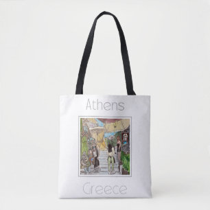 Reiseplakat für Athen - Griechenland Tasche