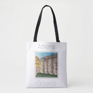 Reiseplakat für Athen - Griechenland Tasche
