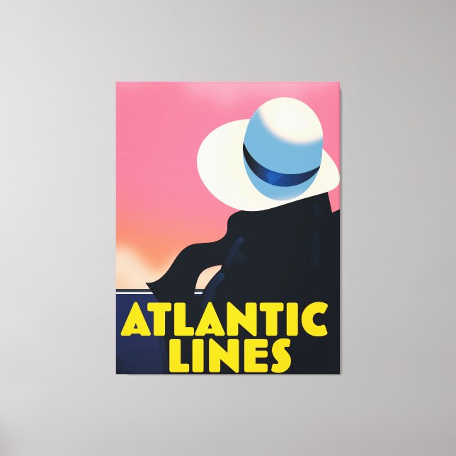 Reiseplakat für Atlantikschlösser Leinwanddruck (Vorderseite)