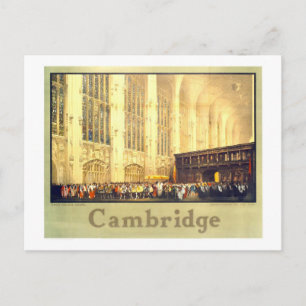 Reiseplakat für Cambridge England im Vintage-Stil Postkarte