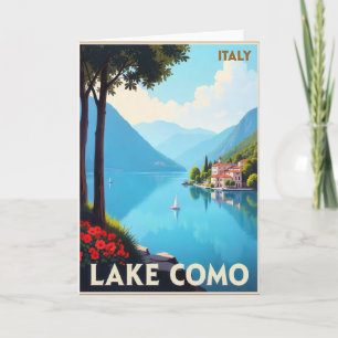 Reiseplakat für den Comer See, Italien, Karte