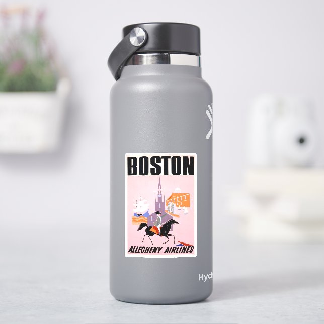 Reiseplakat für deutsche Fluggesellschaften nach B Aufkleber (HydroFlask)