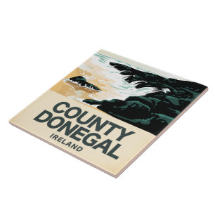Reiseplakat für die Küste von County Donegal Fliese