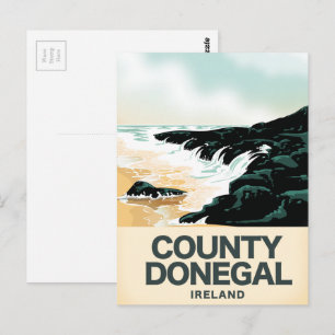 Reiseplakat für die Küste von County Donegal Postkarte