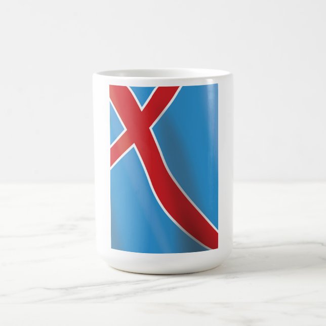 Reiseplakat für die norwegische Flagge Kaffeetasse (Mittel)