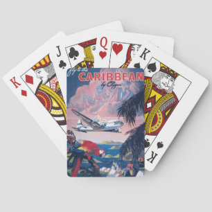 Reiseplakat für die Überfahrt über die Karibik Spielkarten