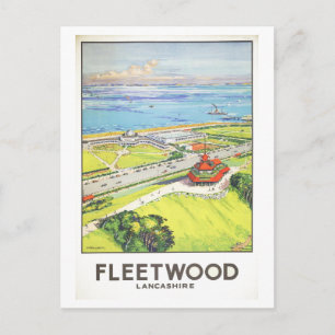 Reiseplakat für Fleetwood in England im Vintage-St Postkarte