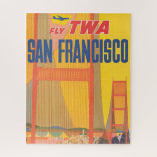 Reiseplakat für Flug Twa nach San Francisco
