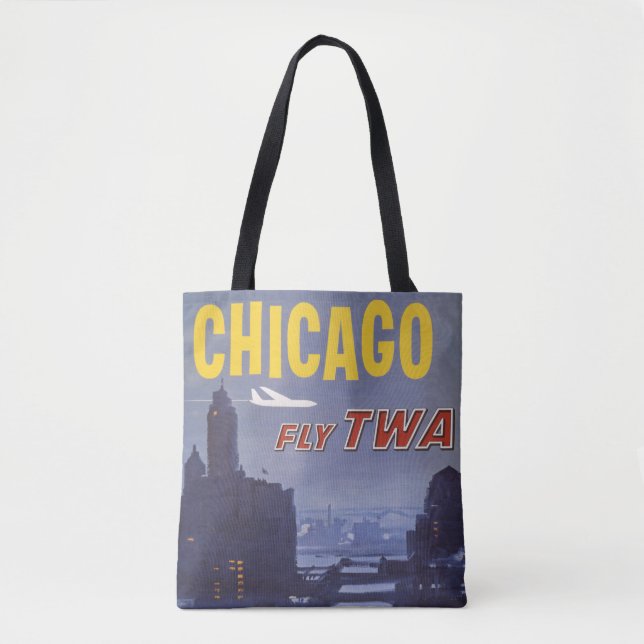 Reiseplakat für Flüge von Trans World Airlines Tasche (Vorderseite)